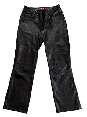 Vintage Phase 2 Genuine Leather Biker Motorcycle Pants Women’s Size 10